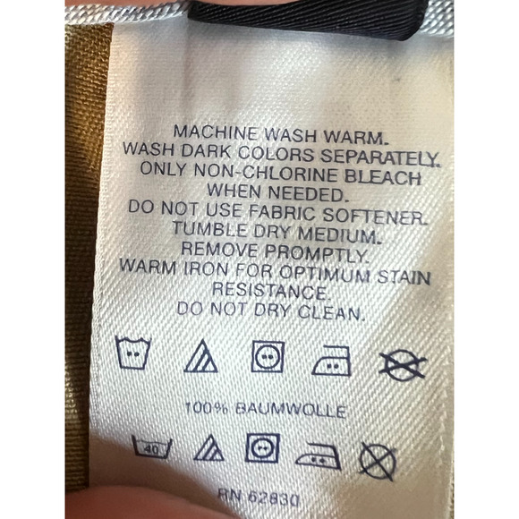 Lands End Mens Pants size 33" Tan Straight Leg Classic Chino Pockets Cotton - Picture 6 of 9